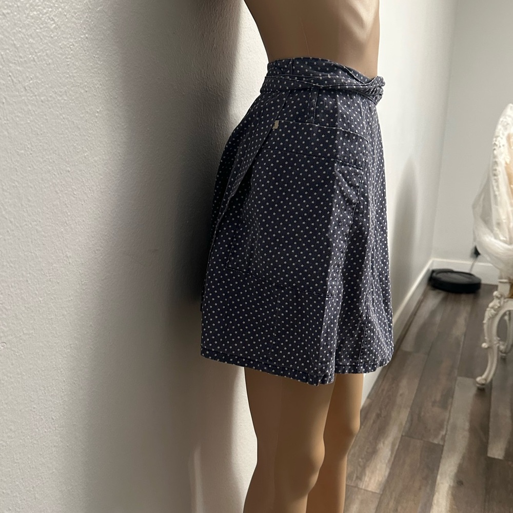 Vintage 90s Y2K Guess USA Denim Wrap Skirt stars Size Medium Nautical Vacation